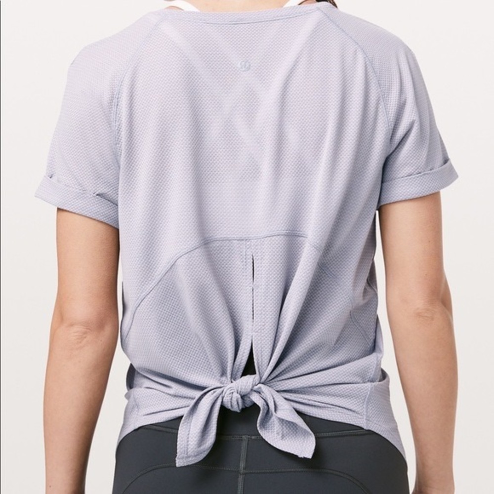 Lululemon Open Up Tie Back Tee - Lavender